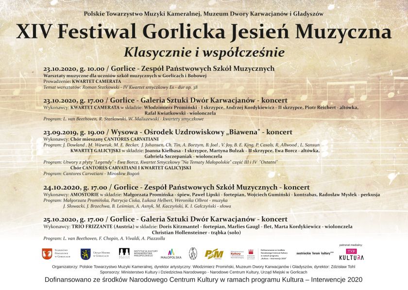 XIV Festiwal Gorlicka Jesień Muzyczna
