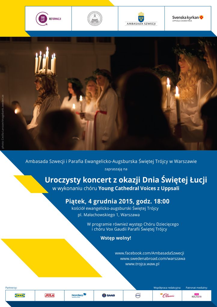 Uroczysty koncert z okazji Dnia Św. Łucji – szwedzkiego święta światła
