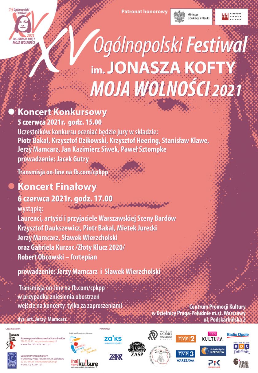 Odbył się XV Ogólnopolski Festiwal im. Jonasza Kofty ”Moja Wolności” 2021