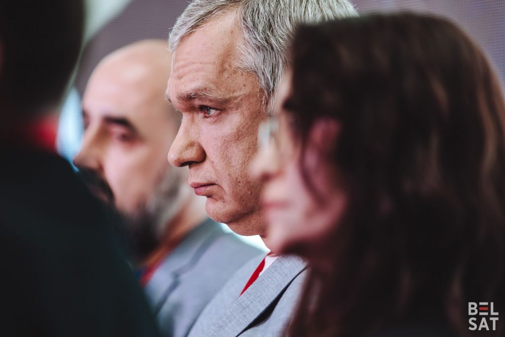 Павел Латушка на Вялікай палітычнай канферэнцыі па выбарах у Каардынацыйную раду ў Варшаве, Польшча. 19 траўня 2024 года. Фота: Белсат