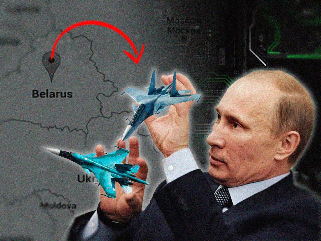 Уладзімір Пуцін. Калаж створаны з выкарыстаннем ШІ. Выява: БРЦ