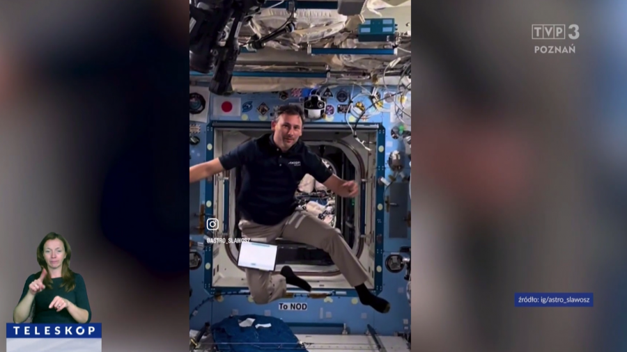 Kalisz. Uczeń z Wielkopolski zapytał astronautę. Wziął udział w konkursie (fot. TVP3 Poznań)