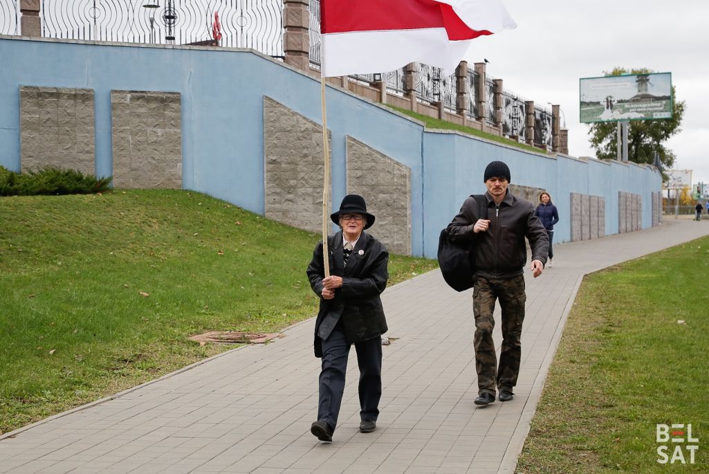 Ніна Багінская. Менск, Беларусь. 17 кастрычніка 2020 года. (Фота: Белсат)