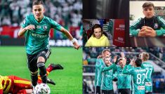 Michał Karbownik podczas ligowego spotkania Legii z Zagłębiem (fot. PAP)