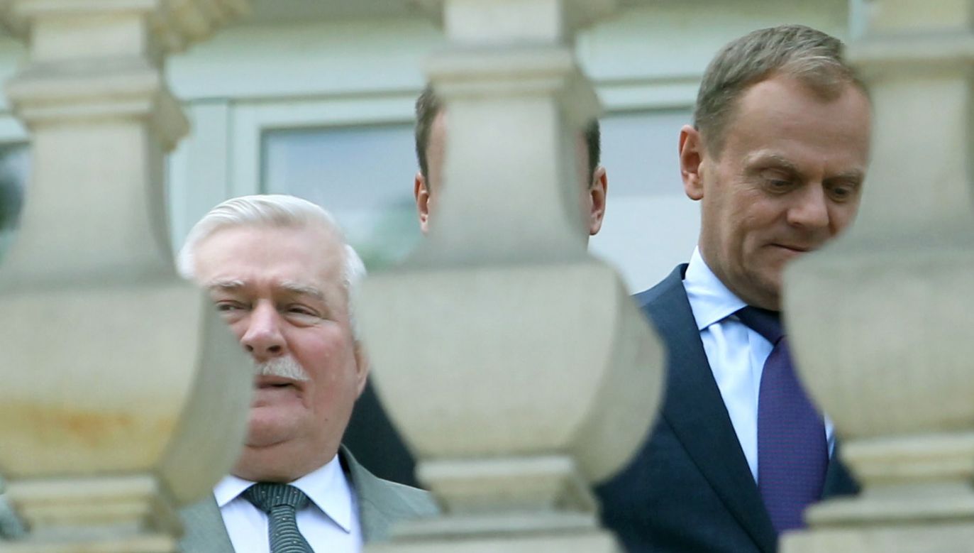 Lech Wałęsa, Donald Tusk (fot. PAP/Radek Pietruszka)