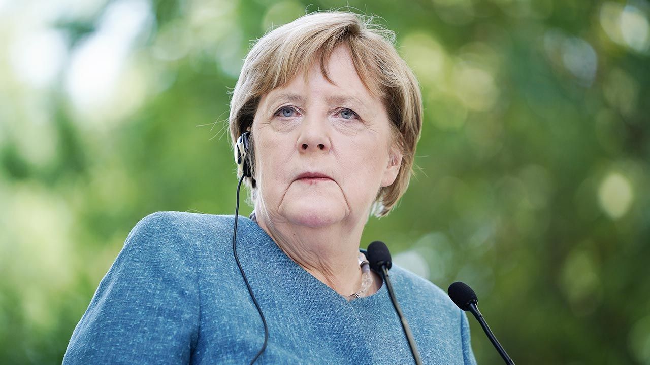 Była kanclerz Angela Merkel (fot.  Mateusz Wlodarczyk/NurPhoto via Getty Images)