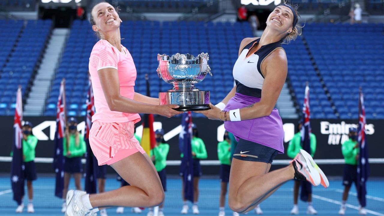 Australian Open Elise Mertens I Aryna Sabalenka Najlepsze W Deblu Sport Tvp Pl