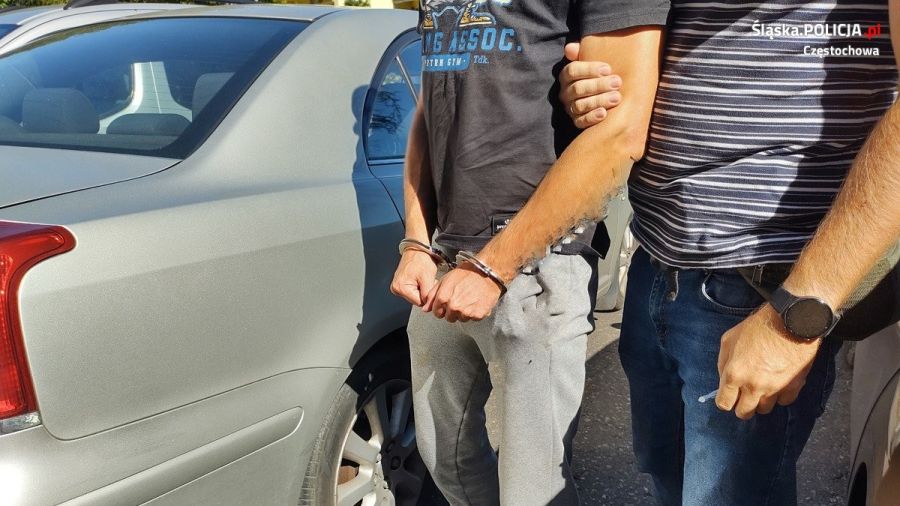 32-latek został zatrzymany i trafił do policyjnego aresztu na trzy miesiące. Fot. Śląska Policja 