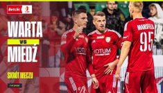 Warta Poznań – Miedź Legnica. Betclic 1 Liga, mecz 12. kolejki (fot. TVP SPORT)
