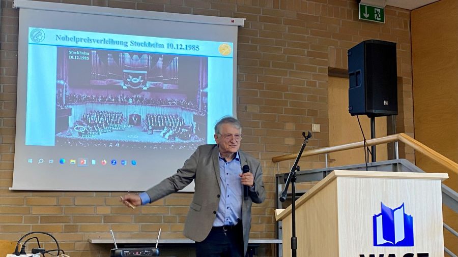 Prof. Klaus von Klitizng, Środa Wielkopolska (fot. powiat średzki)