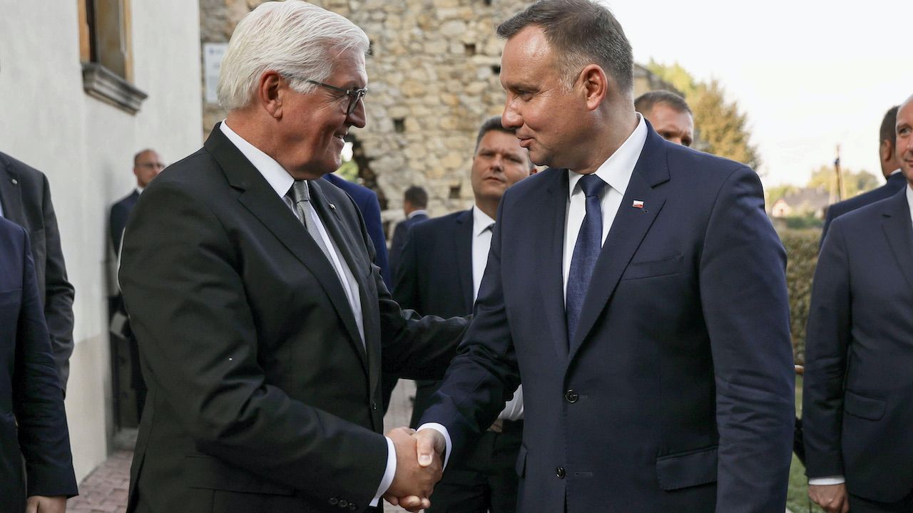 Frank-Walter Steinmeier i Andrzej Duda (fot. arch.PAP/Krzysztof Sitkowski/KPRP)