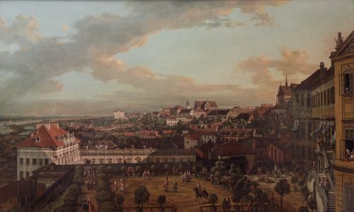 <i>View of Warsaw from the terrace of the Royal Castle</i>. Reproduction: PAP