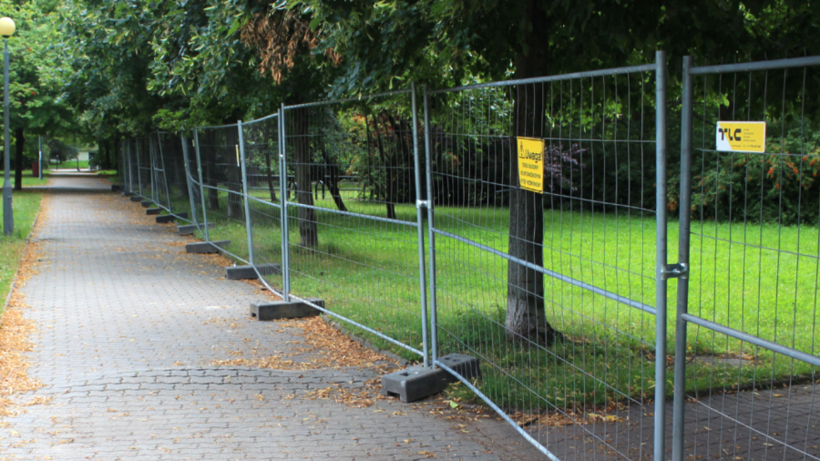 Park im. Władysława Czarneckiego, Poznań, rewitalizacja, zamknięta część parku (fot. ZZM)
