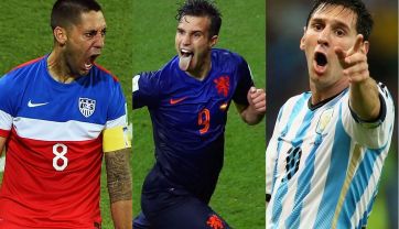 Clint Dempsey, Robin van Persie, Leo Messi (fot. Getty Images)