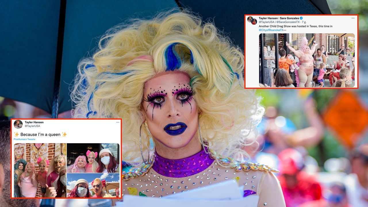Drag queen show budzi kontrowersje nawet w USA (fot. Erik McGregor/LightRocket via Getty Images, twitter.com/SaraGonzalesTX, TaylerUSA) Drag queen show budzi kontrowersje nawet w USA (fot. Erik McGregor/LightRocket via Getty Images, twitter.com/SaraGonzalesTX, TaylerUSA)