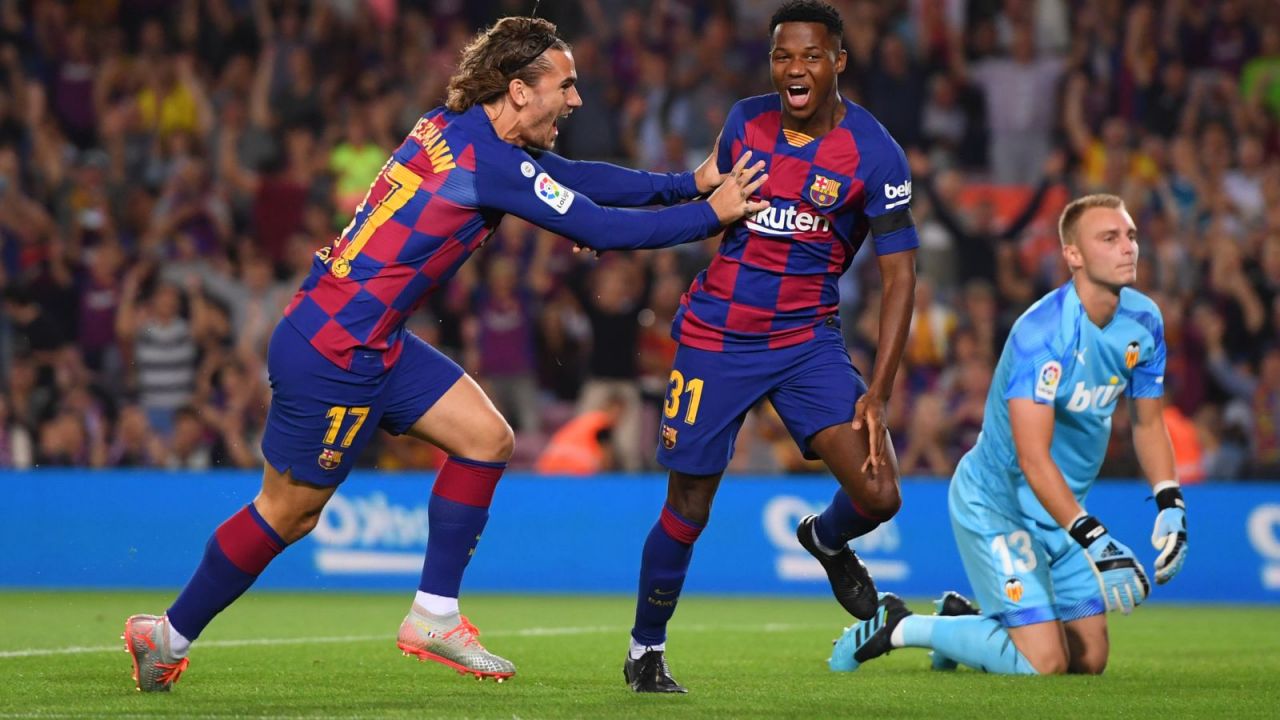 Antoine Griezmann i Ansu Fati (fot. Getty Images)