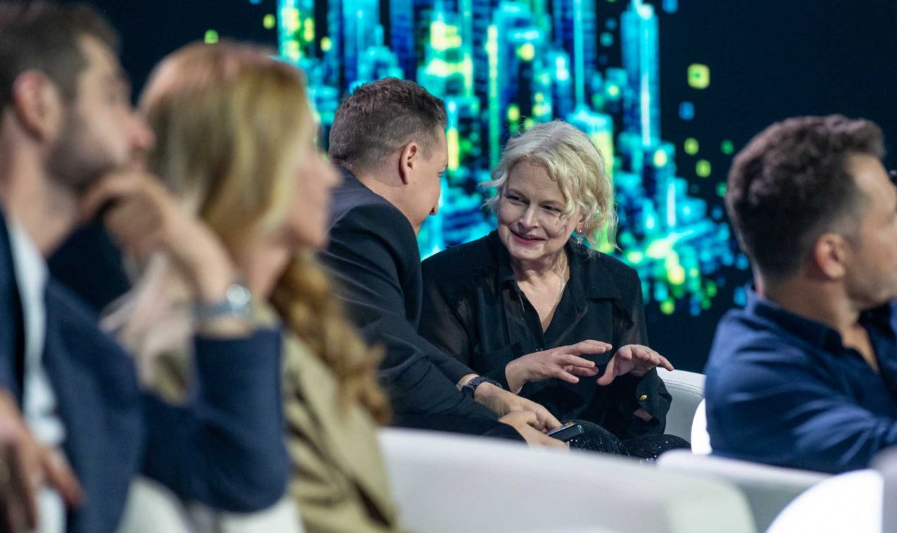 Finał „Wielkiego Testu Cyfrowej Formy” dostarczył Dominice Ostałowskiej wielu niezapomnianych emocji. Fot. Natasza Młudzik/ TVP