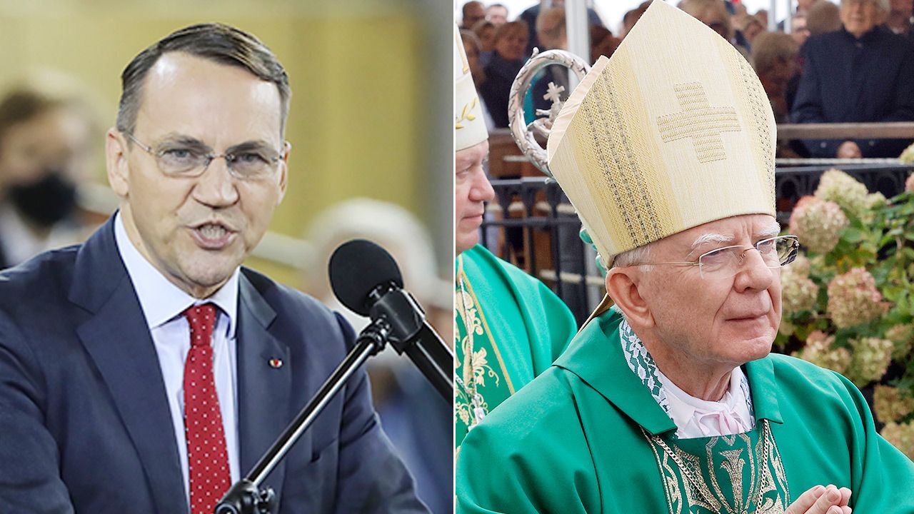 Radosław Sikorski, abp Marek Jędraszewski (fot. PAP/Wojciech Olkuśnik, Waldemar Deska) Radosław Sikorski, abp Marek Jędraszewski (fot. PAP/Wojciech Olkuśnik, Waldemar Deska)