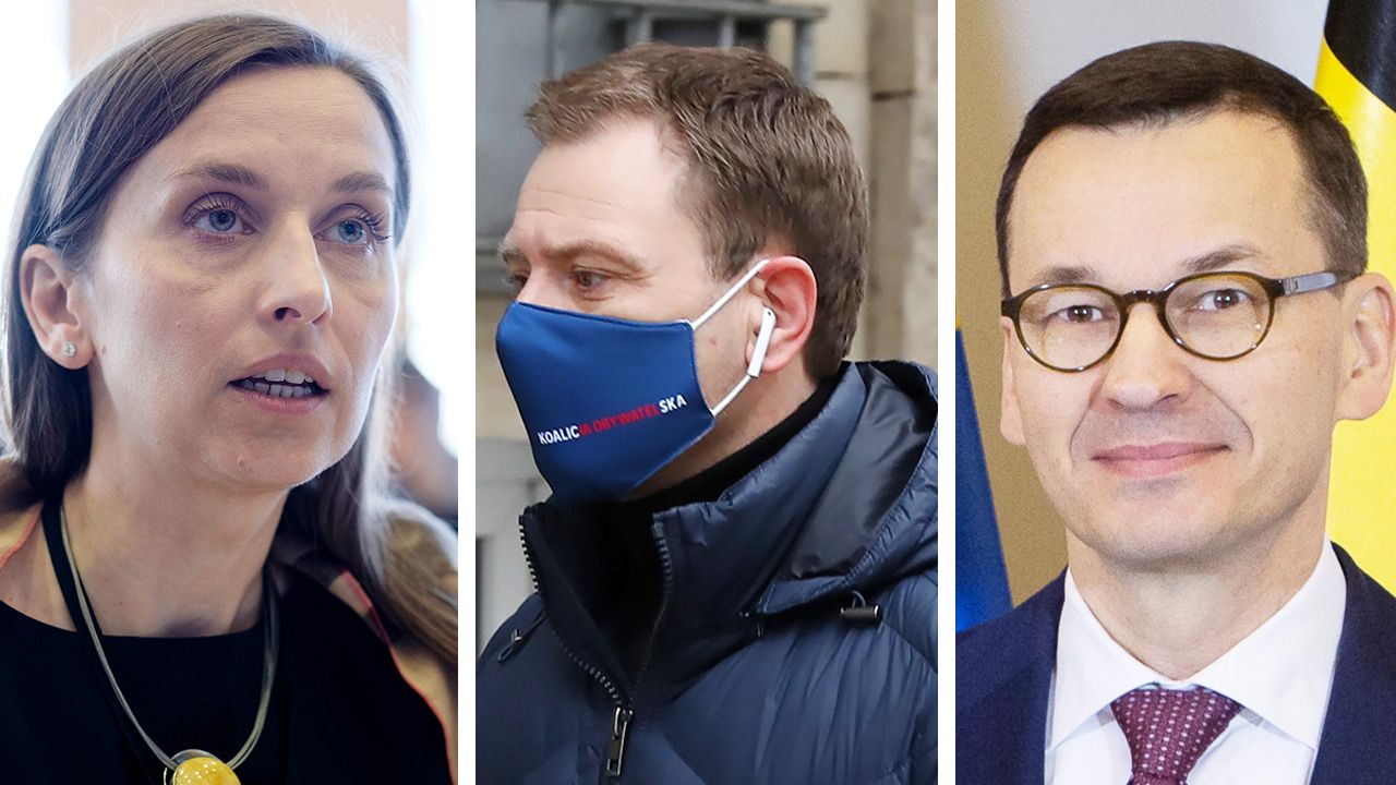 Sylwia Spurek, Sławomir Nitras i Mateusz Morawiecki (fot. Getty Images; PAP/Rafał Guz) Sylwia Spurek, Sławomir Nitras i Mateusz Morawiecki (fot. Getty Images; PAP/Rafał Guz)