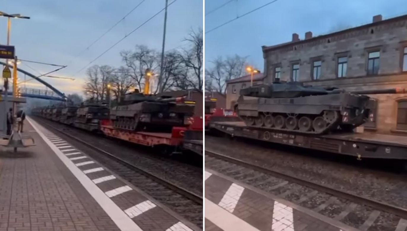 To nie prawda, że pokazane na wideo czołgi Leopard jadą obecnie na front (fot. Facebook/Thadäus König)