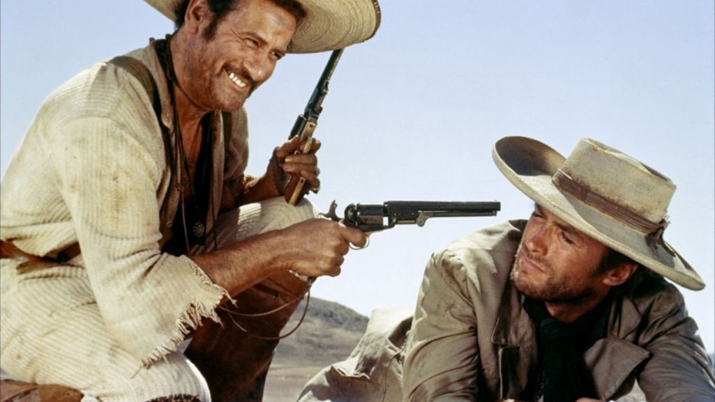 Eli Wallach i Clint Eastwood na planie filmu „Dobry, zły i brzydki” z 1966 r. Fot. GettyImages