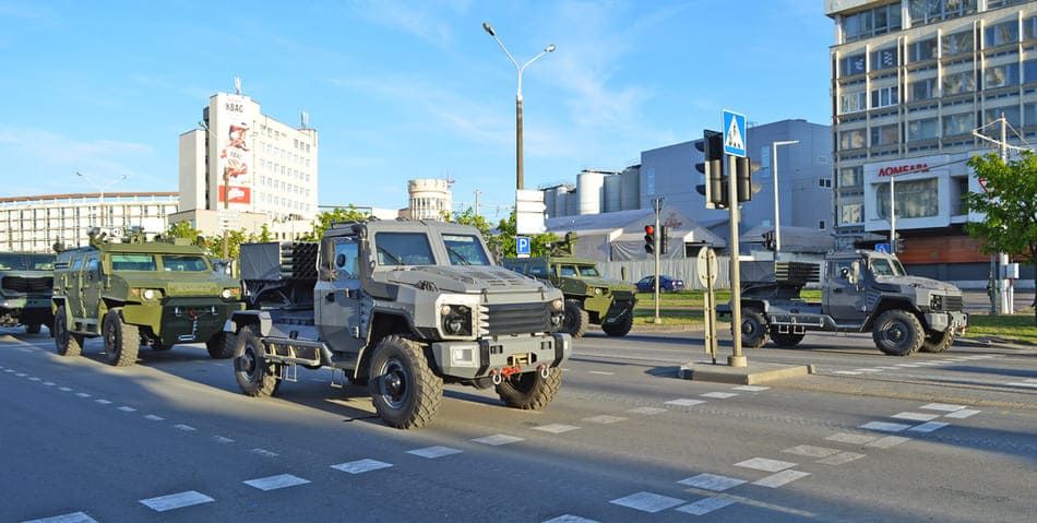 Рэактыўная сістэма залпавага агню (РСЗА) «Флейта» вытворчасці «Кідма тэк»  (Фота: Naukatehnika.com)