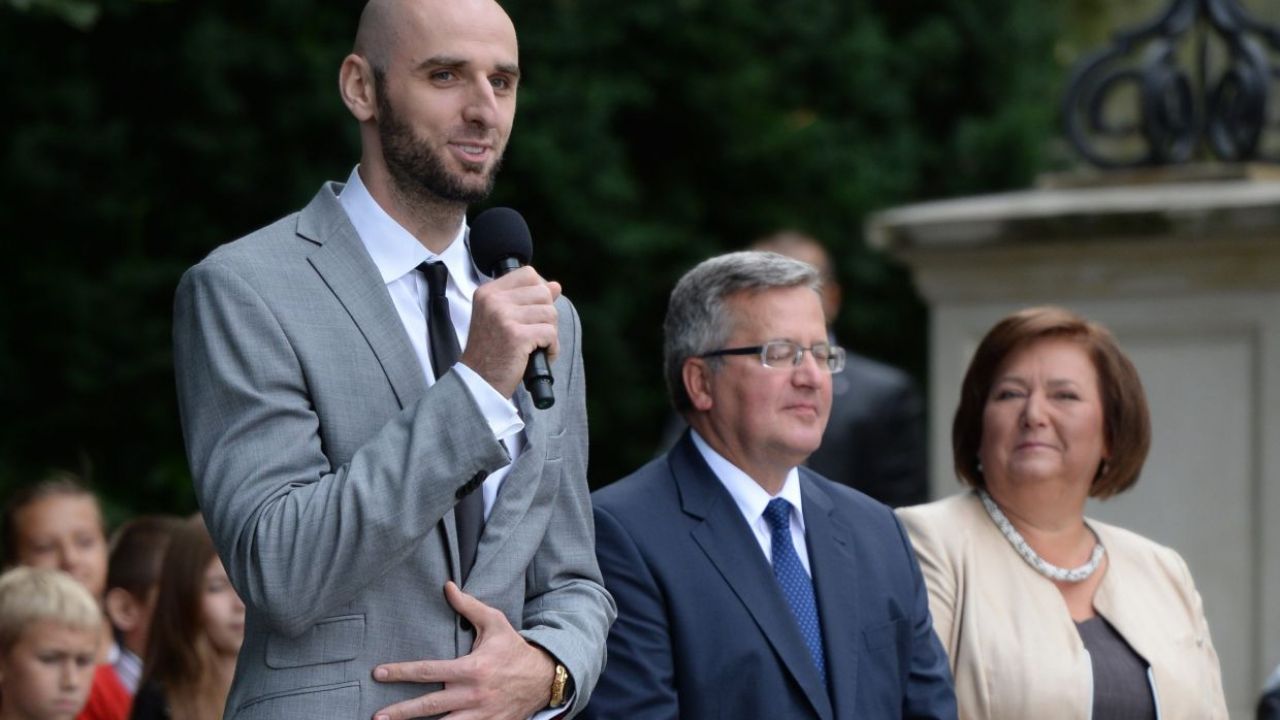 Marcin Gortat w towarzystwie prezydenta RP (fot. PAP)