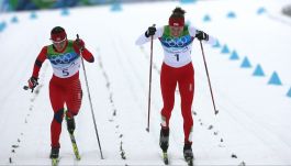 Marit Bjoergen i Justyna Kowalczyk (fot. Getty Images)