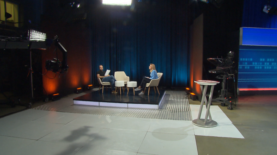 Trwają ostatnie próby i przygotowania do nowego programu Telewizji Katowice. Fot. TVP3 Katowice