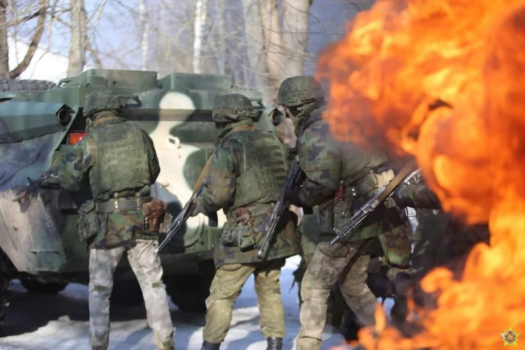 Беларуска-расейскія вучэнні. (Фота: Министерство обороны Республики Беларусь / Telegram)