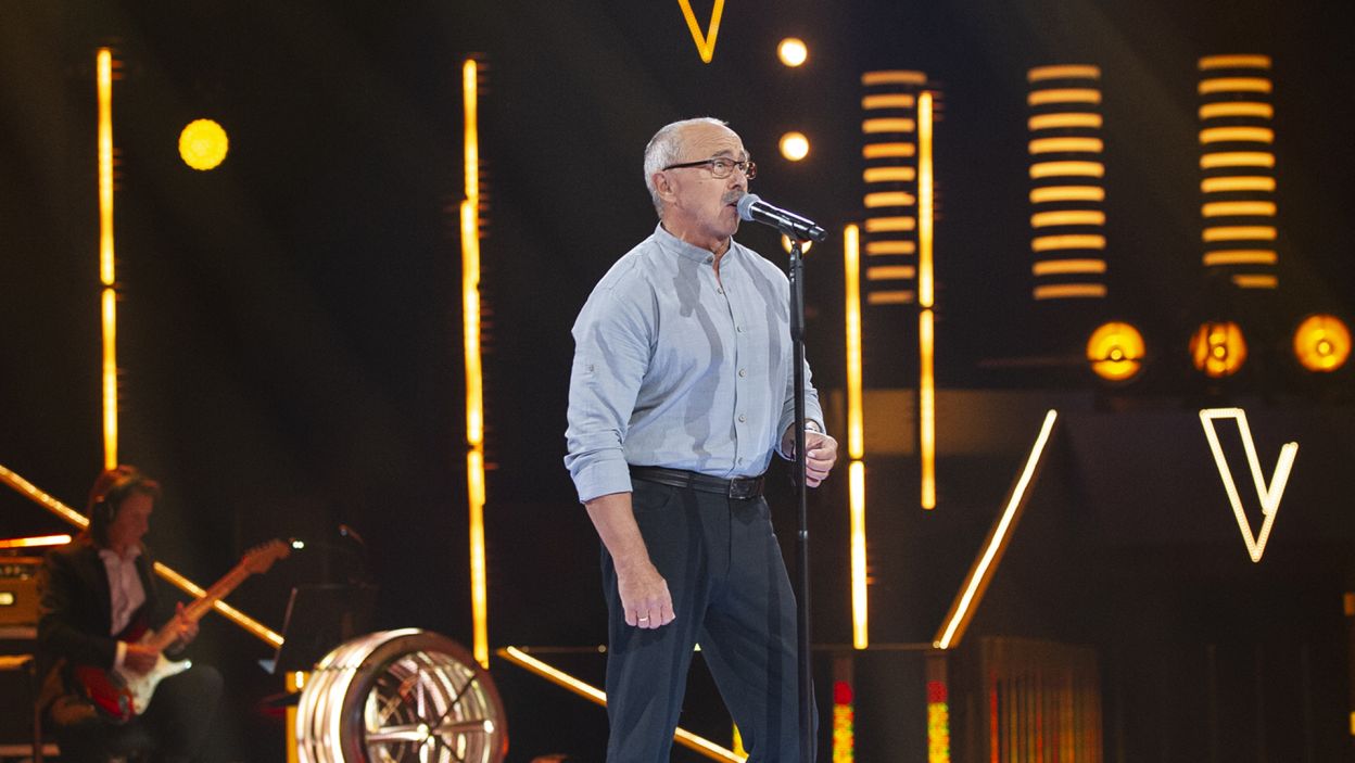 Wyśpiewać sobie finał piosenką „Obudź się” grupy Oddział Zamknięty próbował Andrzej Musiałek, entuzjasta muzyki country (fot. TVP)