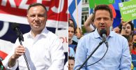 Prezydent RP Andrzej Duda i prezydent Warszawy Rafał Trzaskowski (fot. PAP/Łukasz Gągulski, Grzegorz Michałowski) Prezydent RP Andrzej Duda i prezydent Warszawy Rafał Trzaskowski (fot. PAP/Łukasz Gągulski, Grzegorz Michałowski)