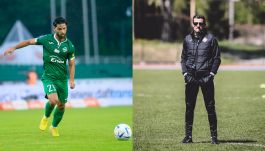 Filipe Nascimento (L) oraz Constantin Galca (P) podczas treningu Radomiaka Radom (fot. 400mm.pl/Kacper Pacocha)