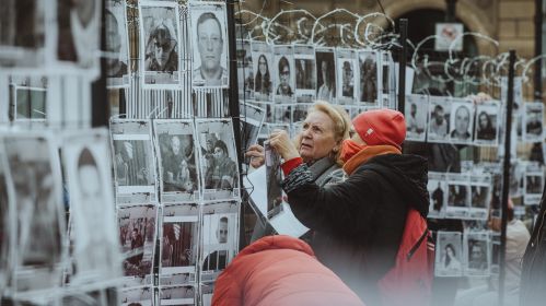 Акцыя «Шлях да волі», прысвечаная Дню палітвязня. Варшава, Польшча. 18 траўня 2025 года. Фота: Раўль Дзюк / Белсат
