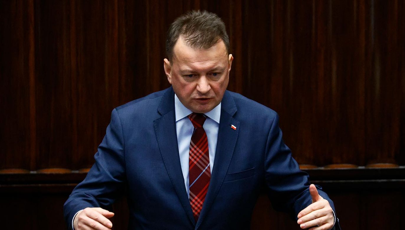 Mariusz Błaszczak na posiedzeniu Sejmu (fot. Jacek Szydlowski / Forum)