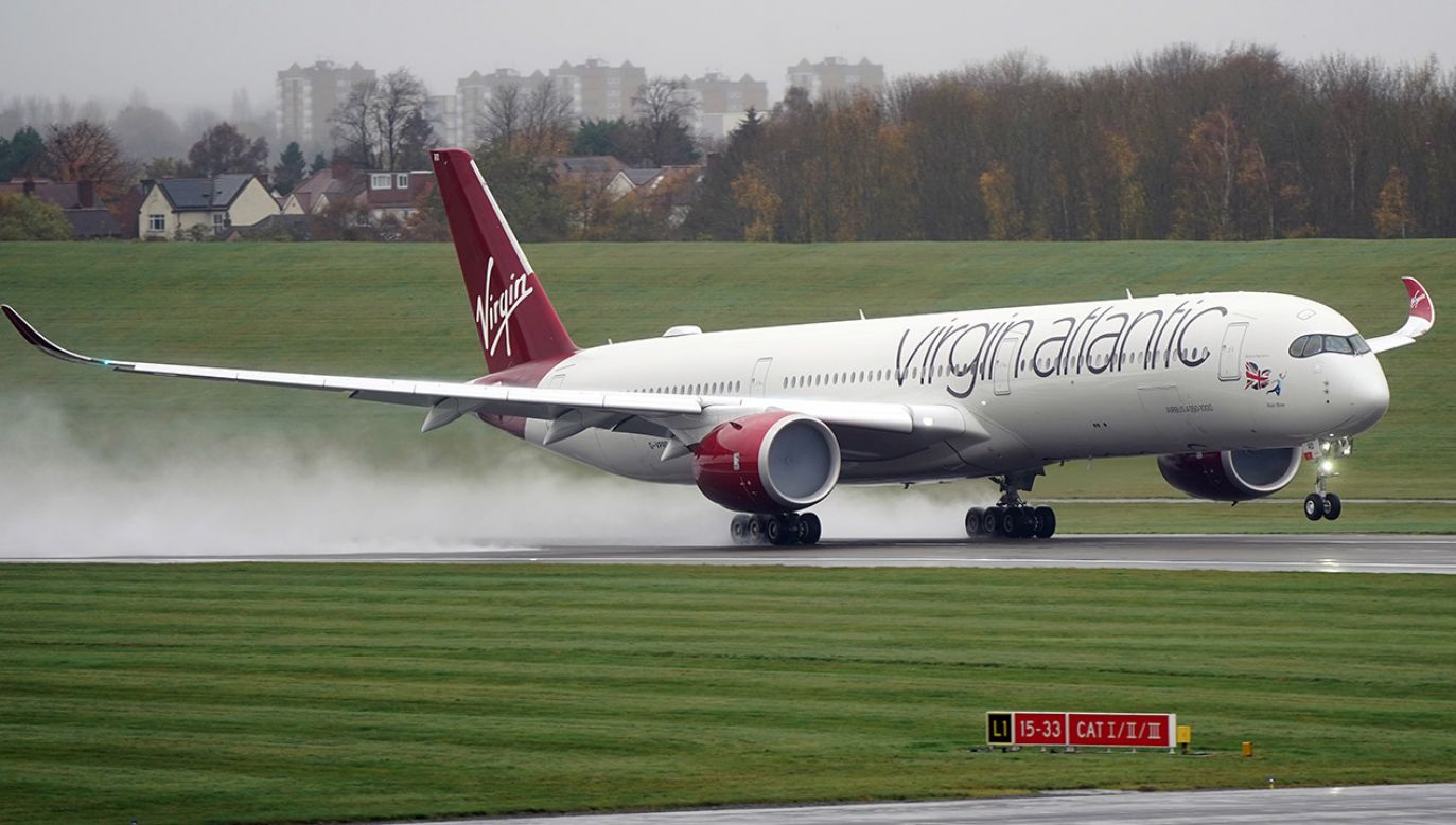 Ikona „Rain Bow” widoczna na kadłubie samolotu Virgin Atlantic (fot. Joe Giddens/PA Images via Getty Images)
