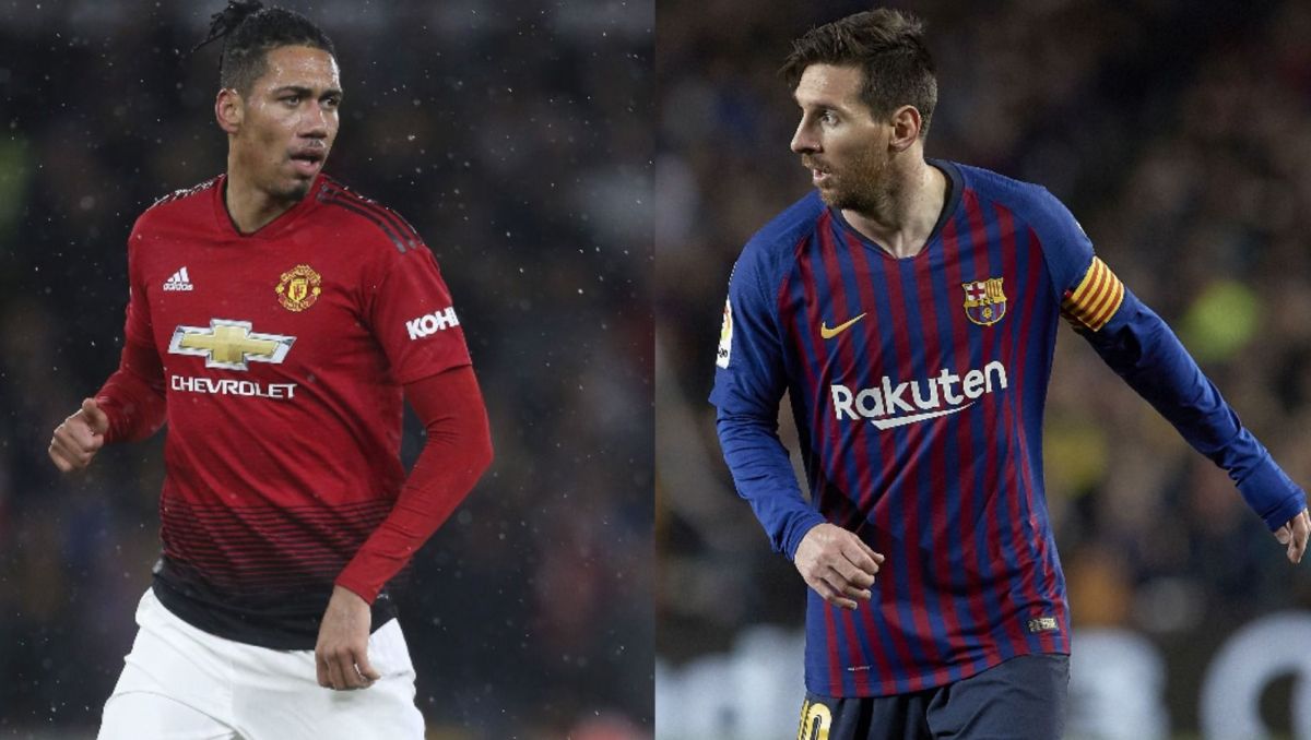 Chris Smalling, Leo Messi (fot. Getty Images)