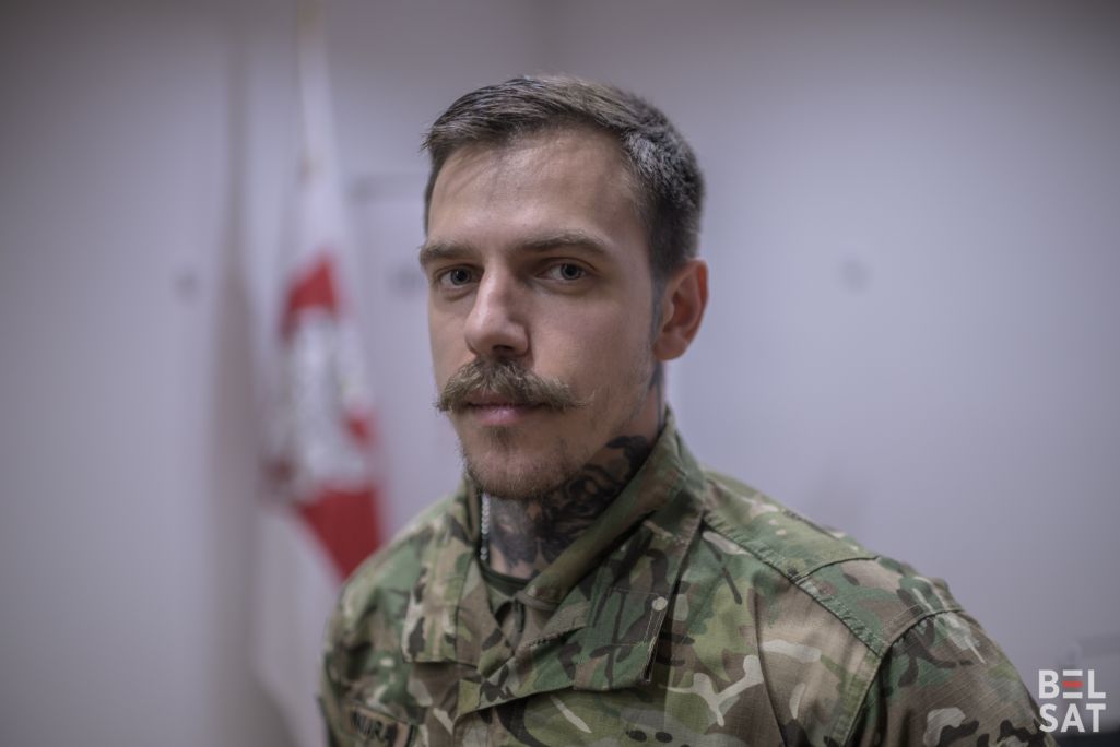 Командир полка Калиновского, Денис Прохоров, позывной Кит (Фота: Карына Пашко / Белсат)