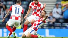 Euro 2020: Nikola Vlasić strzela gola w meczu Chorwacja – Szkocja (fot. Getty)