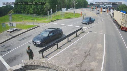 Уезд у Беларусь з Літвы на пункце пропуску «Каменны Лог»