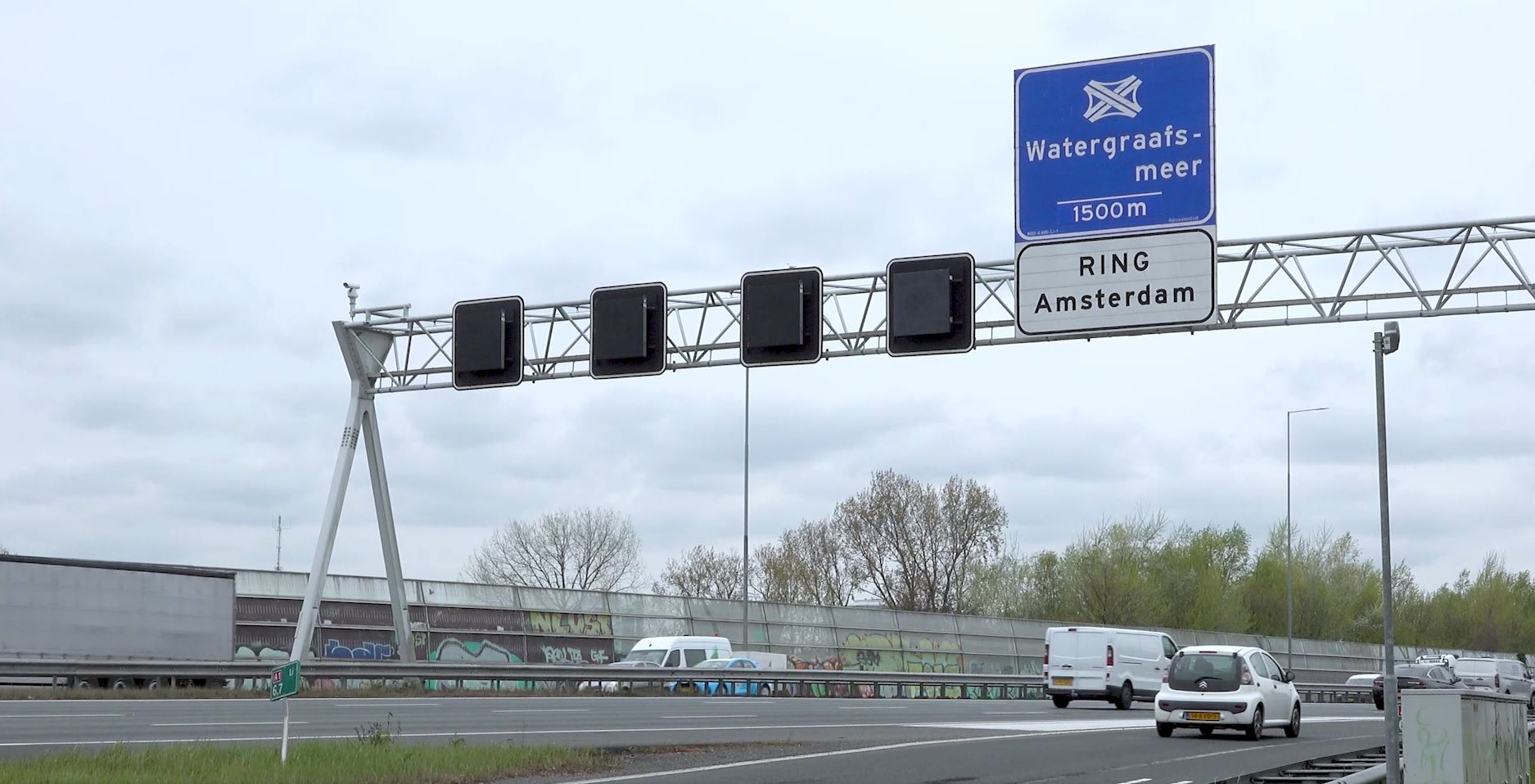 Autostrada A10 w okolicach Amsterdamu 