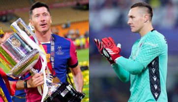 Robert Lewandowski zdobył już krajowy puchar, Łukasz Skorupski może to uczynić niebawem (fot. Getty)