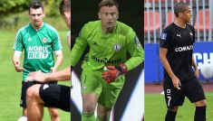Waldemar Sobota, Artur Boruc, Rivaldo Junior (fot. PAP)