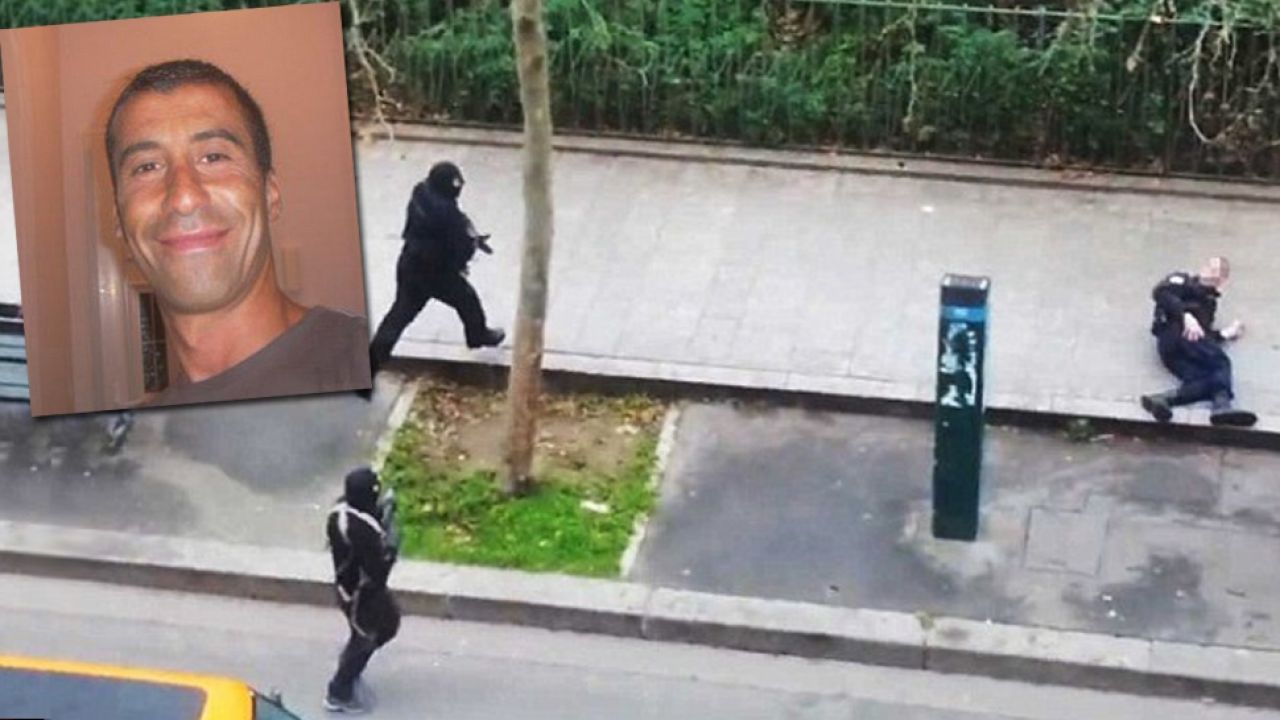 Brutalne nagranie z zamachu w Paryżu. Terroryści zabili policjanta na ulicy (fot. Reuters/Twitter.com)