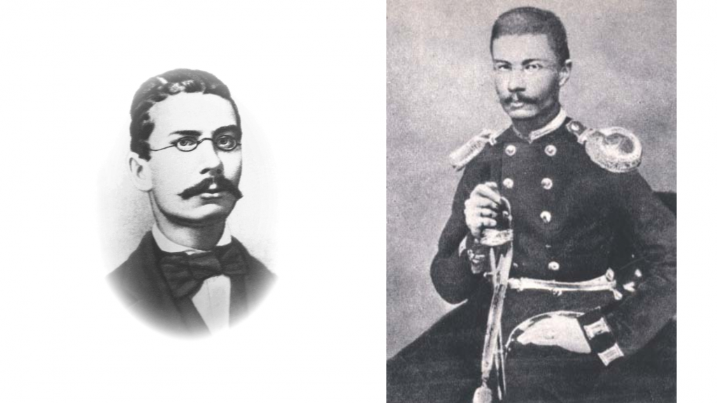 Romuald Tragutt na studiach i w rosyjskim mundurze (fot. TVP/ wikimedia/ domena publiczna)