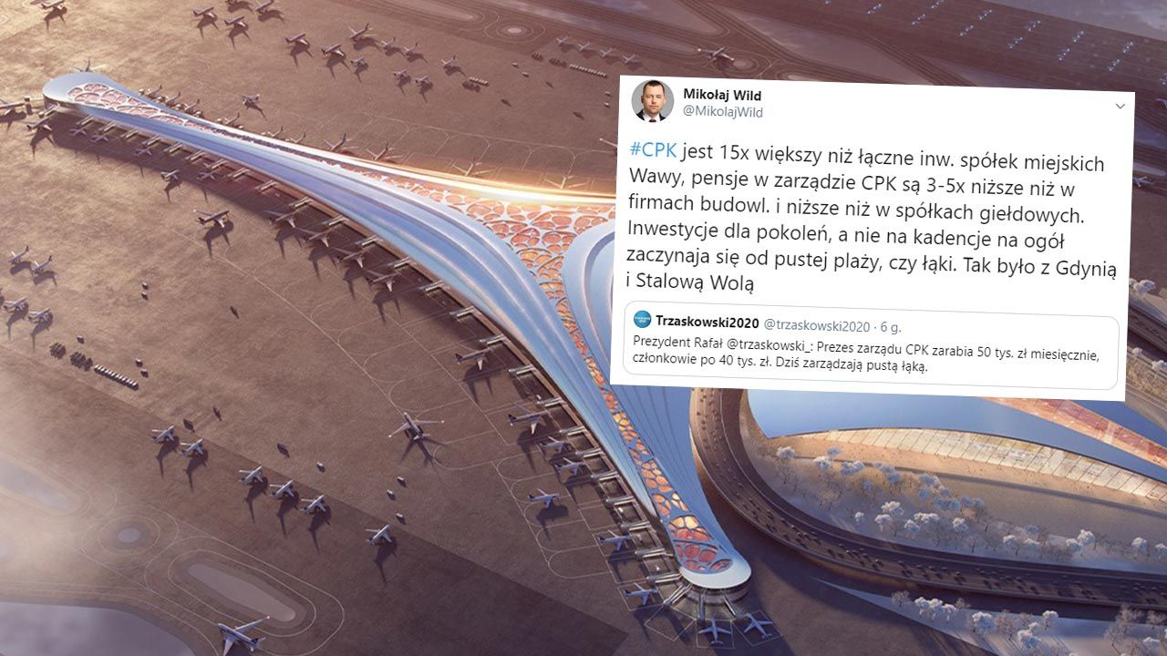 Mikołaj Wild przypomniał, że „inwestycje dla pokoleń na ogół zaczynają się od pustej plaży czy łąki (fot. Facebook/@SolidarityAirport) Mikołaj Wild przypomniał, że „inwestycje dla pokoleń na ogół zaczynają się od pustej plaży czy łąki (fot. Facebook/@SolidarityAirport)