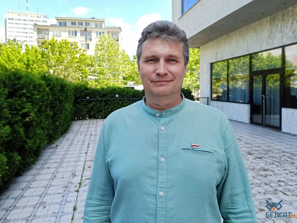Сяргей Верамеенка, кіраўнік суполкі БХД у Беластоку, 11 чэрвеня 2022 года. (Фота: Белсат)