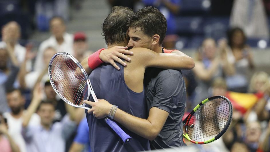 Rafael Nadal i Dominic Thiem pomeczu w ćwierćfinale US Open (fot. Getty) Rafael Nadal i Dominic Thiem pomeczu w ćwierćfinale US Open (fot. Getty)