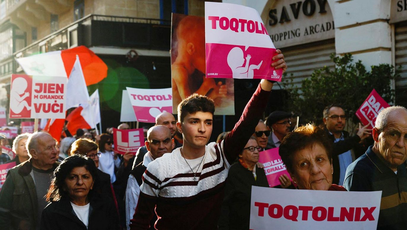 Protest przeciwko aborcji na Malcie (fot. DARRIN ZAMMIT LUPI / Reuters / Forum)