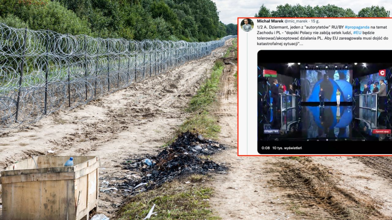 Białoruska propaganda atakuje UE. Ich narrację powiela część redakcji w Polsce (fot. Attila Husejnow via Getty Images, Twitter.com/mic_marek) Białoruska propaganda atakuje UE. Ich narrację powiela część redakcji w Polsce (fot. Attila Husejnow via Getty Images, Twitter.com/mic_marek)